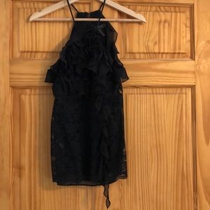 BCBG Maxazria Black lace top